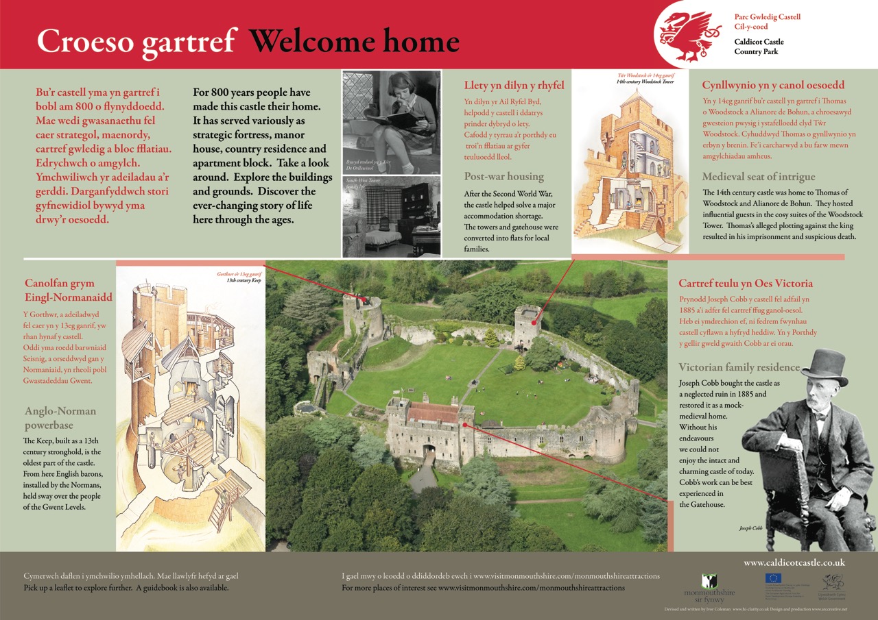 Caldicot Castle courtyard panel